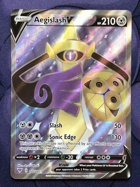 Pokemon Aegislash V Holo Trading Card